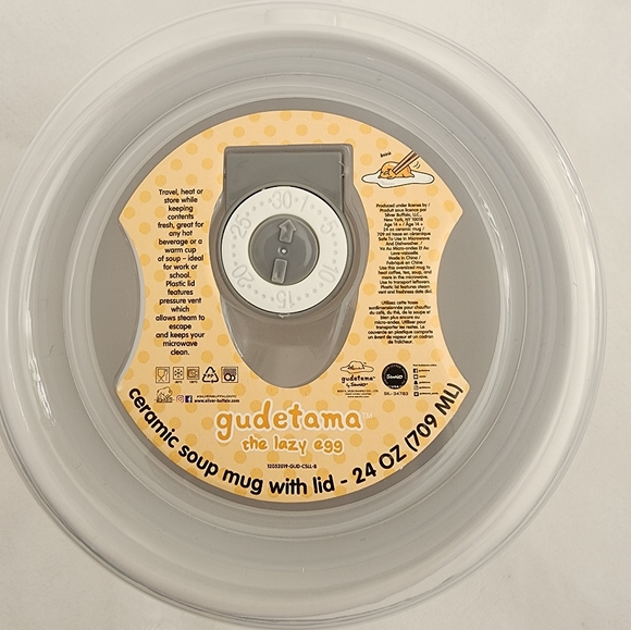 Gudetama by Sanrio Soup Mug with Lid - Picture 3 of 4